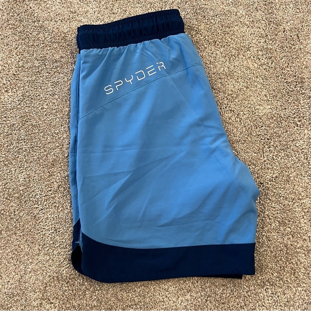 Spyder NWT Swim Trunks Shorts Swim Men’s Size Small Blue 7.5” Inseam #1574791 - Picture 4 of 11